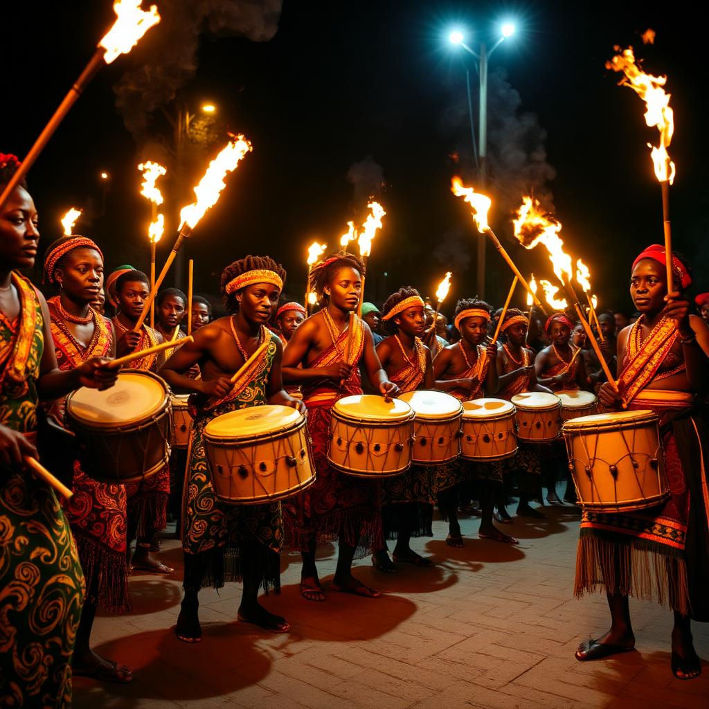Ghanaian fire-drum festival