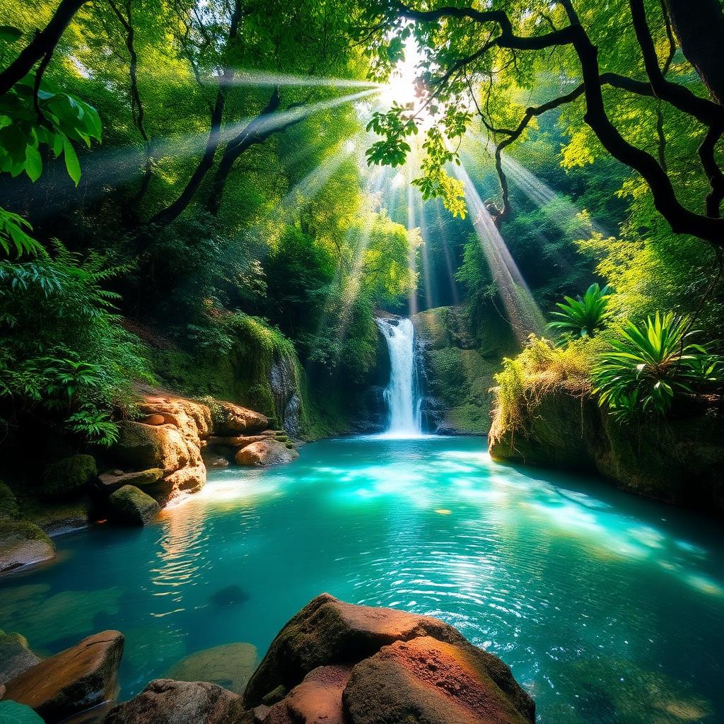 Hidden jungle waterfall in Chiang Mai